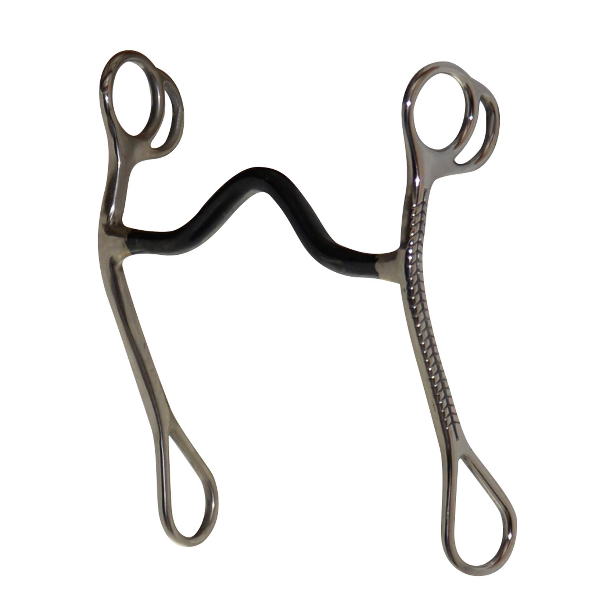Diamond R Rope Design Sweet Iron Medium Port Snaffle Bit