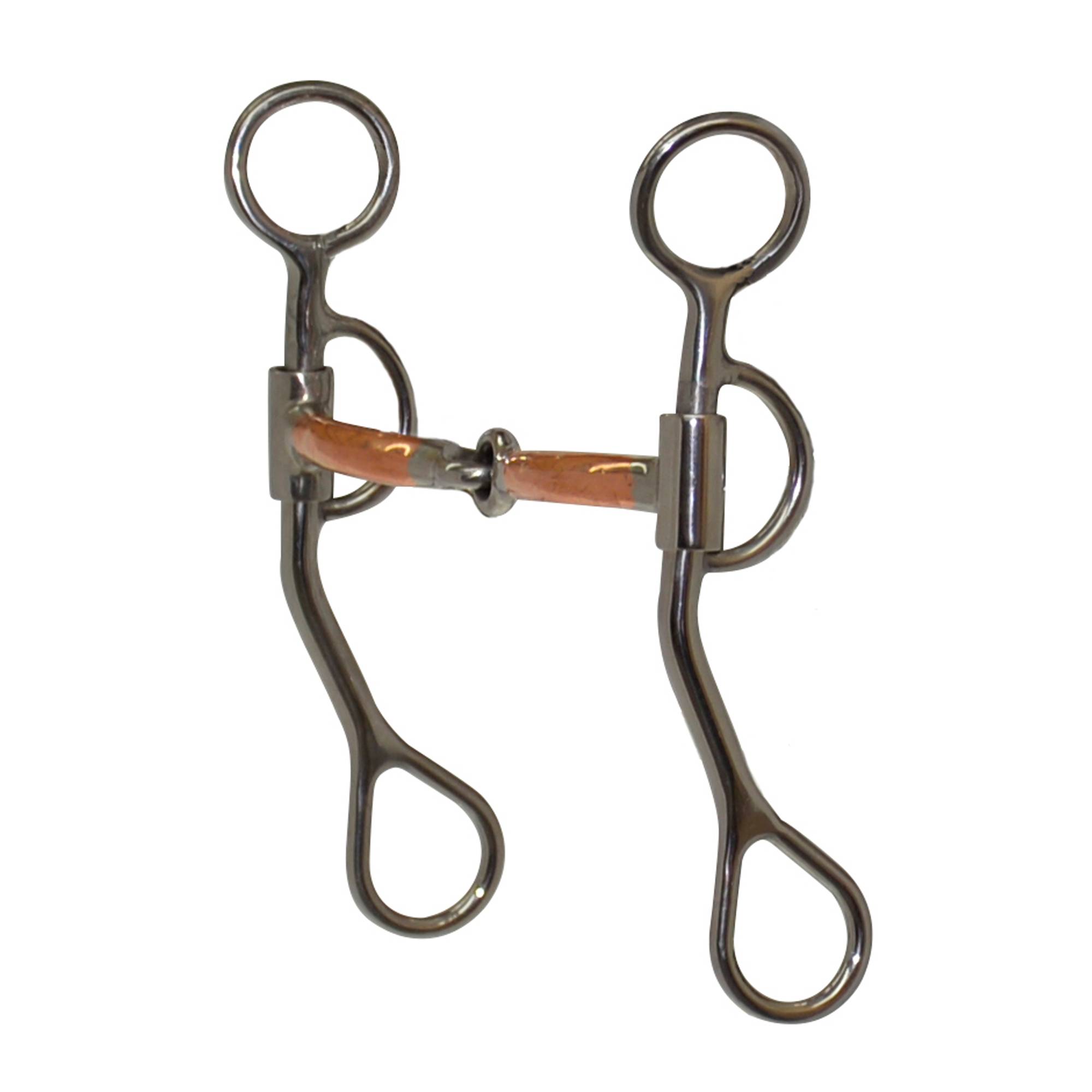 Diamond R Argentine 3/8" Smooth Copper Mouth Snaffle Bit