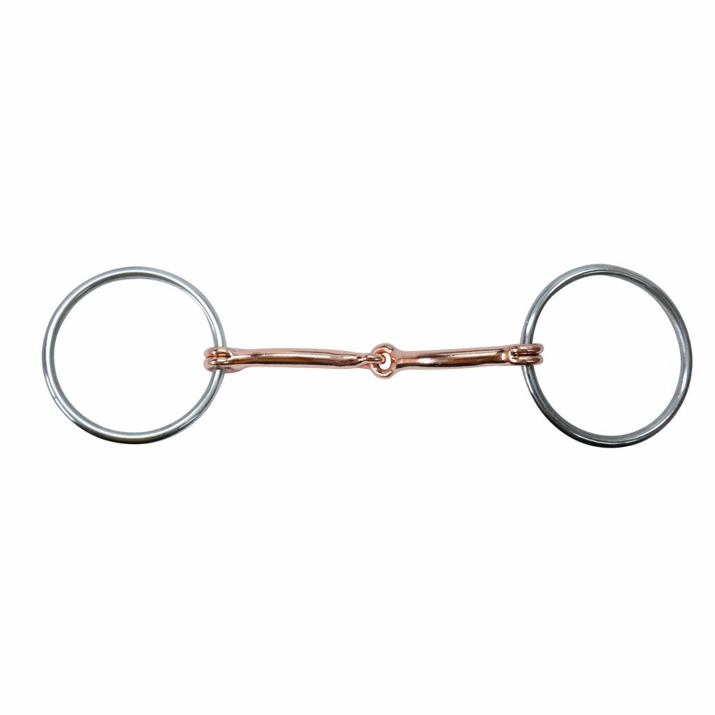 Reinsman Diamond R Loose Ring Smooth Snaffle Bit