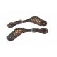 Reinsman Beaded Inlay Copper Dots Spur Straps