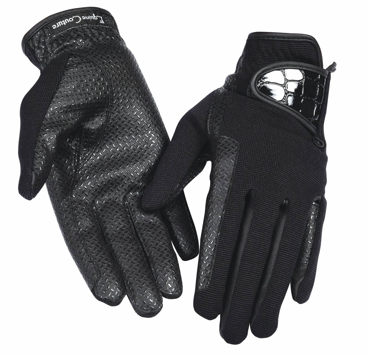 Equine Couture Ladies Grippy Gloves with Alligator