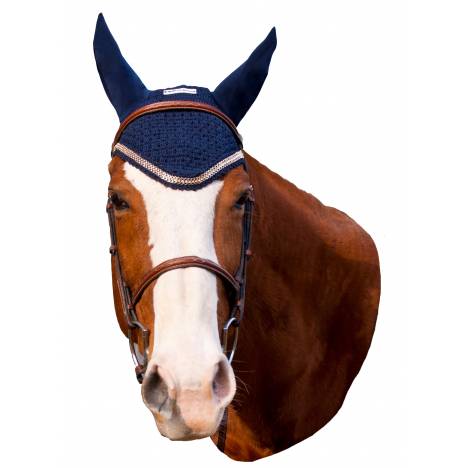 Equine Couture Fly Bonnet With Lurex Rope