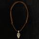 Twister Hammered Arrowhead Suede Rope Necklace