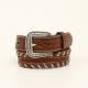 Ariat Kids 1 1/4 Floral Embossed Laced Edge Western Belt and Buckle
