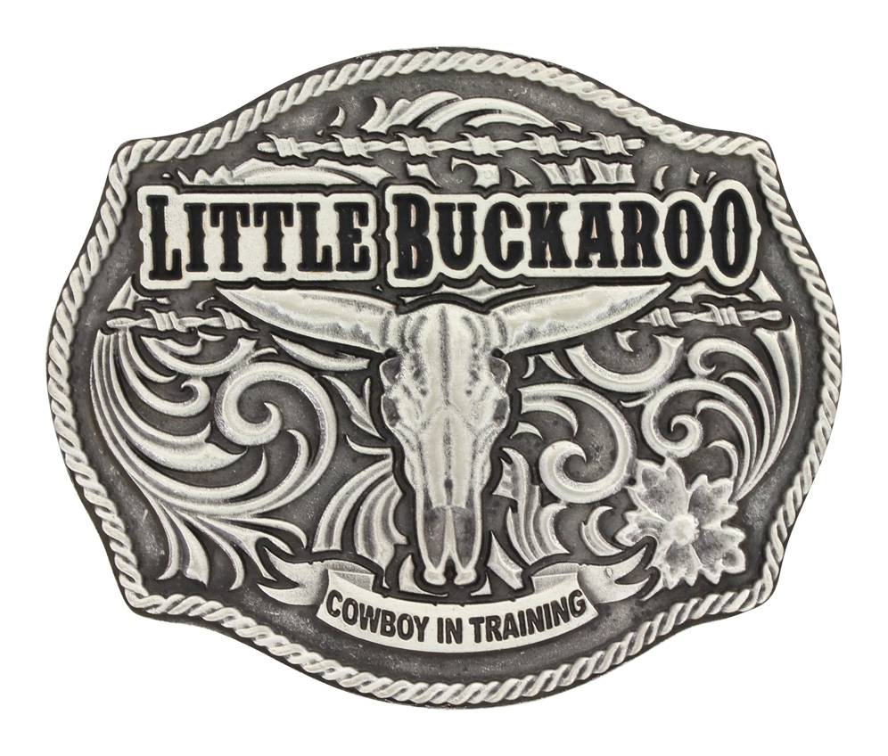 Montana Silversmiths Kids Classic Impressions Lil Buckaroo Skull Attitude Buckle