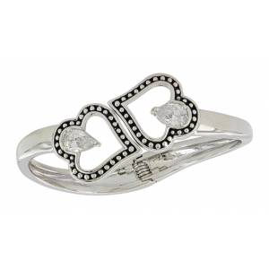 Montana Silversmiths Clubbed By Love Hinged Bracelet