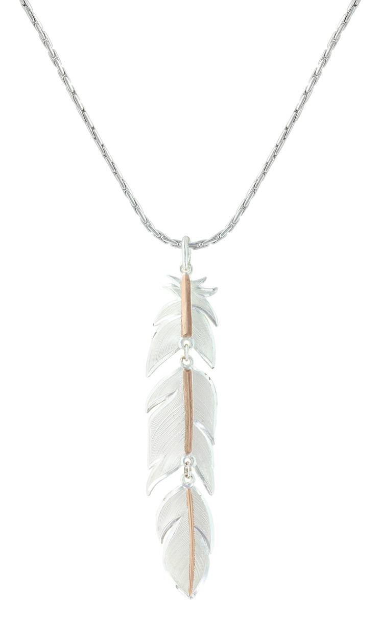 Montana Silversmiths Rose Gold Plume Feather Necklace