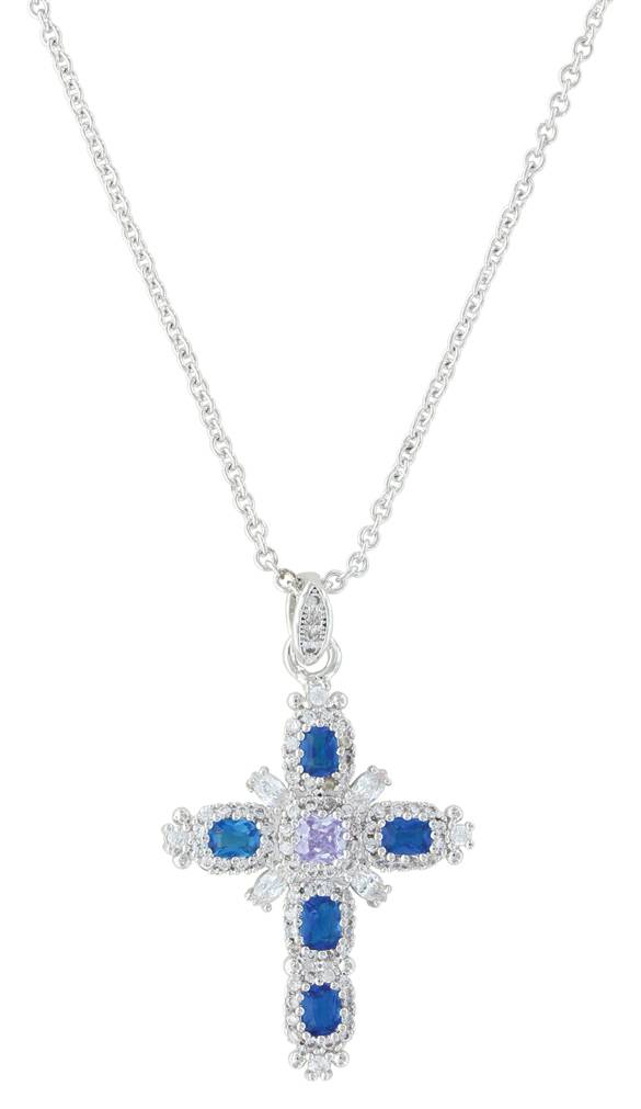 Montana Silversmiths River Of Lights Budded Cross Necklace