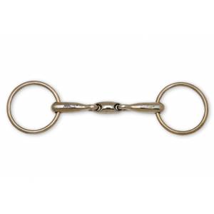 Metalab Cyprium Double Jointed Bradoon, Oval Link Loose Ring Snaffle  16mm