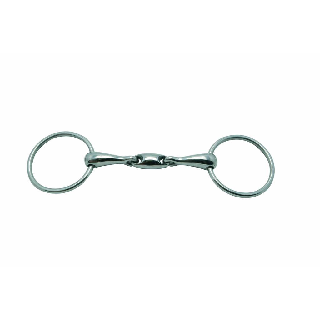 Metalab Double Jointed Oval Link Loose Ring 18 MM Snaffle