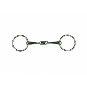Metalab Cyprium Double Jointed 18 MM Oval Link Ring Snaffle