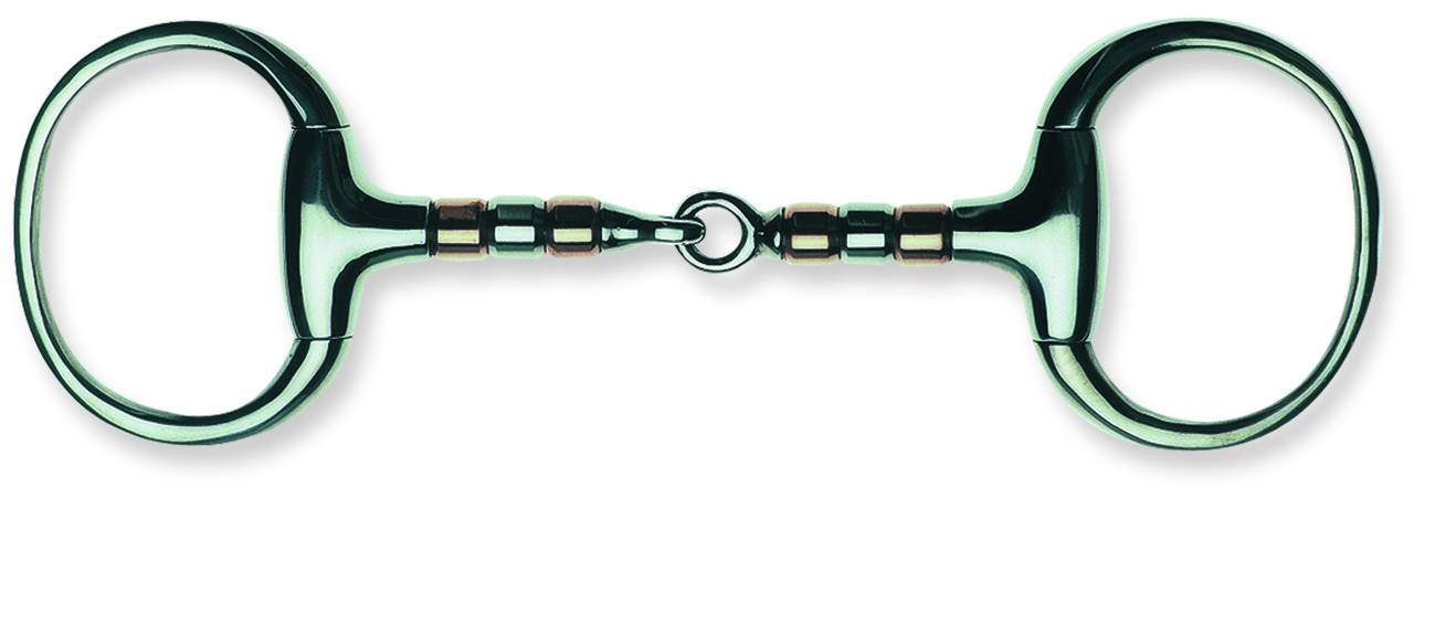 Metalab Jointed 14 MM Copper Rollers Eggbutt Snaffle