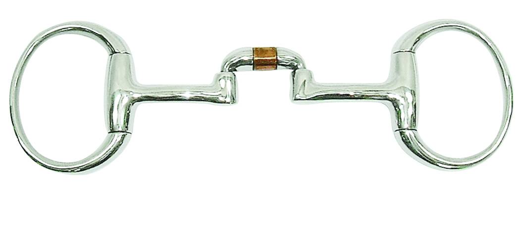 Metalab Magic System Relaxed Double Jointed Copper Roller Eggbutt Snaffle