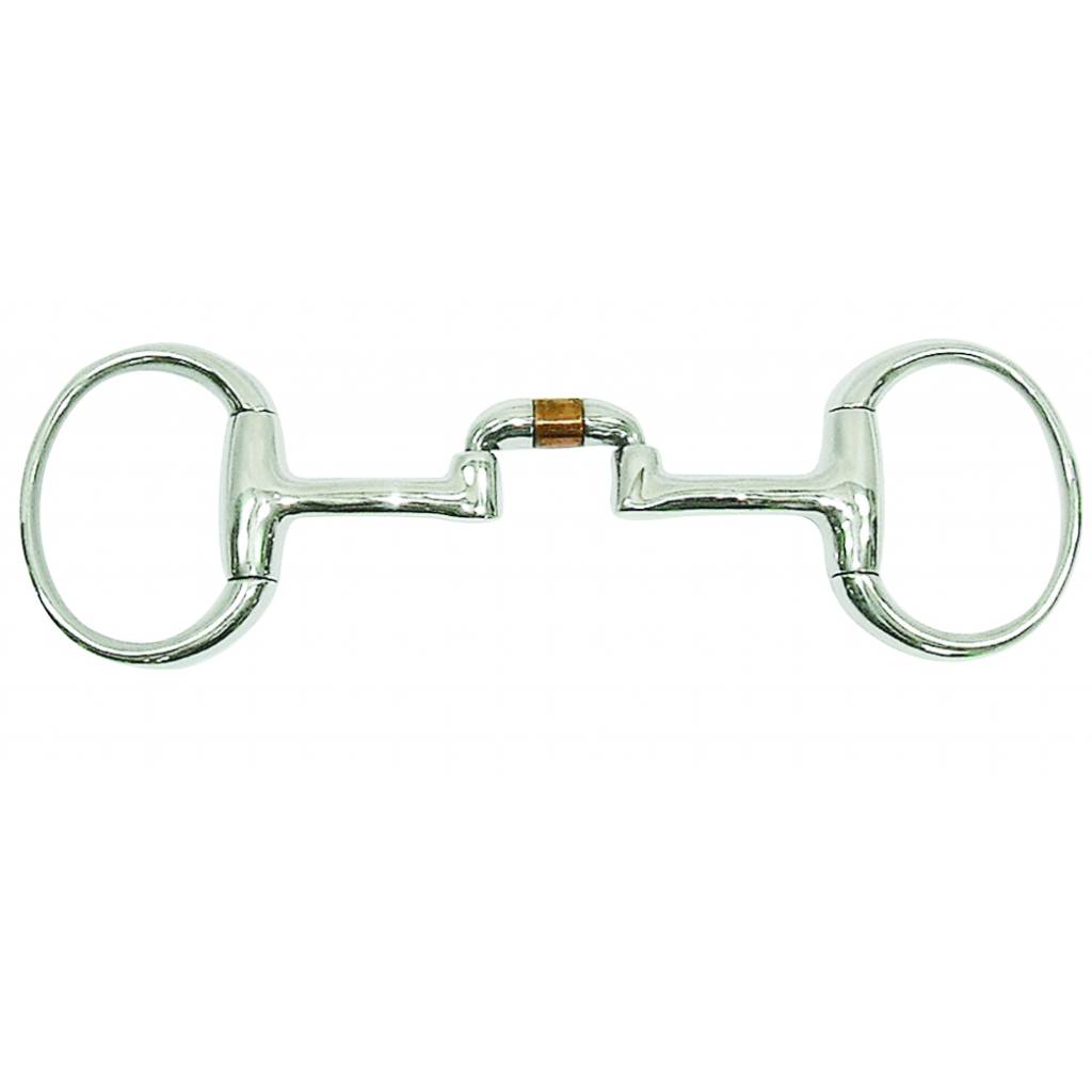 Metalab Magic System Relaxed Double Jointed Copper Roller Eggbutt Snaffle