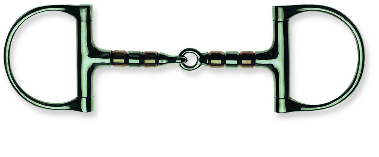Metalab Jointed 13 MM Copper Roller D-Ring Snaffle