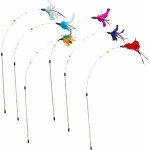 Ethical Cat Wire&Beads Teaser Wand - 6 Pack