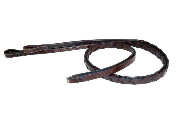 Nunn Finer Round Raised Fancy Stitched Laced Rein