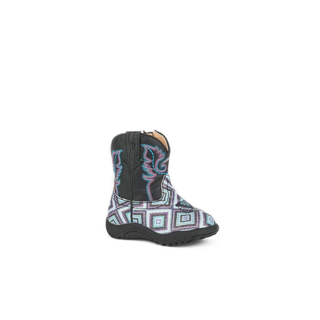 Roper Cowbabies Infant Glitter Diamonds Fashion Leather Boot