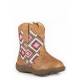 Roper Cowbabies Infant Glitter Geo Fashion Leather Boot