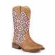 Roper Kids Glitter Geo Bling Wide Square Toe Cowgirl Boots