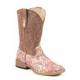 Roper Kids Glitter Paisley Bling Wide Square Toe Cowgirl Boots