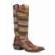 Roper Ladies Avril Snip Toe Fashion Cowgirl Boots - Brown