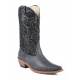 Roper Ladies Crystal Faux Leather Snip Toe Fashion Cowgirl Boots - Black
