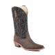 Roper Ladies Crystal Faux Leather Snip Toe Fashion Cowgirl Boots - Brown