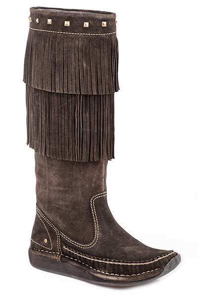 tall leather moccasins