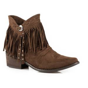 Roper Ladies Fringy Round Toe Shorty Boots