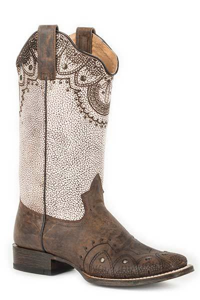 Roper Ladies Lacey Mae Fashion Square Toe Cowgirl Boots