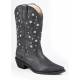 Roper Ladies Starlights Snip Toe Light Up Fashion Cowgirl Boots - Black