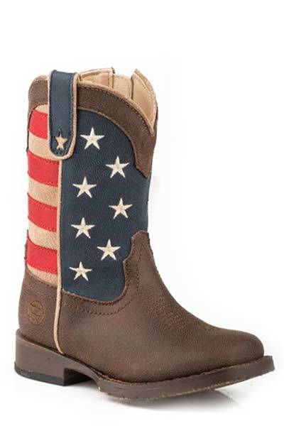 Roper Toddler American Patriot Square Toe Fashion Cowboy Boots