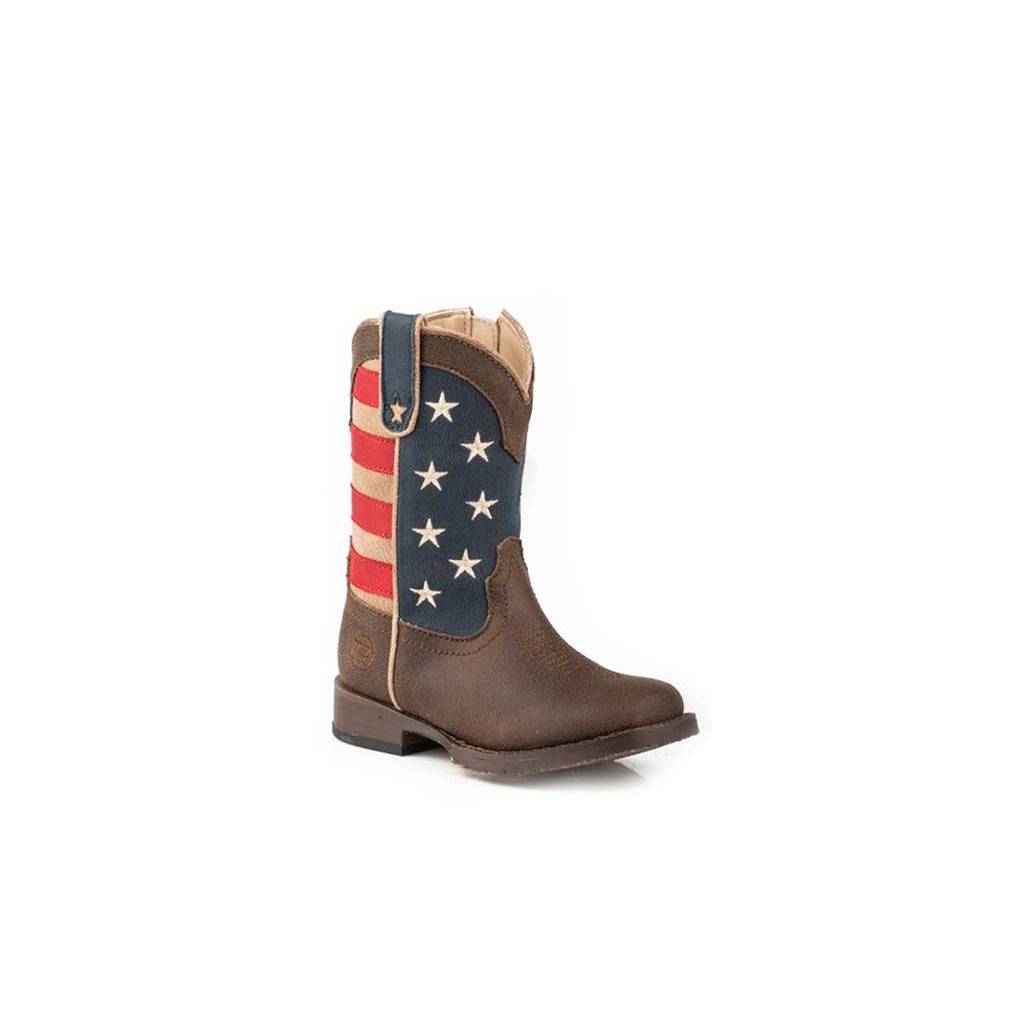 Roper Toddler American Patriot Square Toe Fashion Cowboy Boots