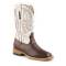 Roper Youth Bumps Wide Square Toe Faux Ostrich Cowboy Boots