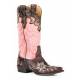 Stetson Ladies April Underlay Fashion Snip Toe Cowgirl Boots