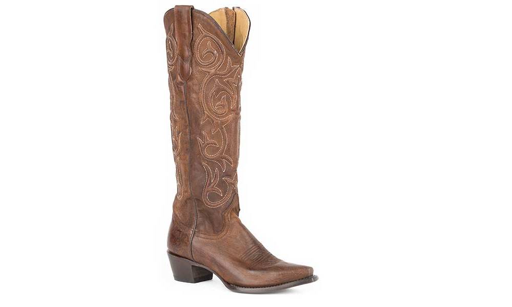 Stetson Ladies Blair Over The Knee Snip Toe Cowgirl Boots Camo