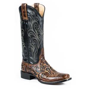 Stetson Ladies Caroline Narrow Square Toe Cowgirl Boots