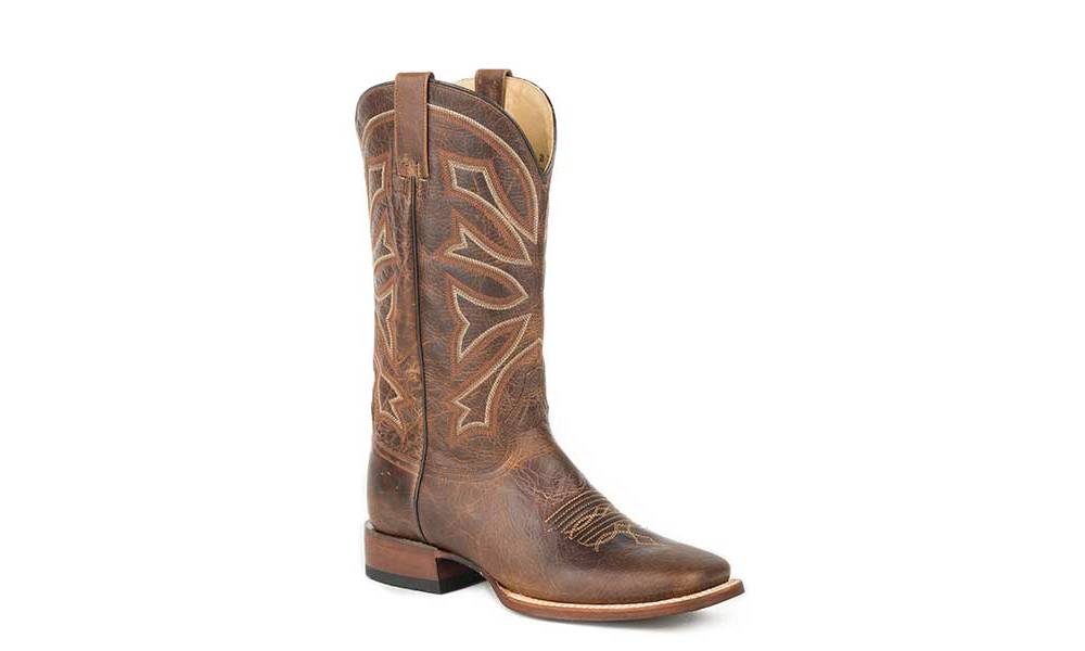Stetson Mens Chester Wide Square Toe Cowboy Boots | HorseLoverZ