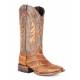 Stetson Mens Ostrich Stripes Exotic Square Toe Cowboy Boots