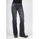 Stetson Ladies 816 Fit Thread & Rhinestone Detail Back Pockets Flared Leg Jeans