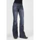 Stetson Ladies 816 Fit W/V Detail Flap Back Pocket Flared Leg Jeans