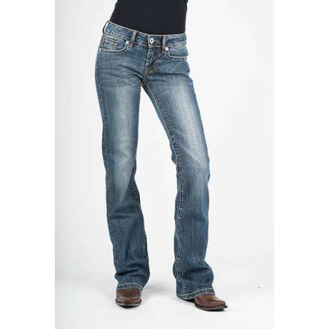 Stetson Ladies 816 Gold S Back Pocket Classic Boot Cut Jeans