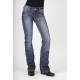 Stetson Ladies 818 Fit Vtrsm Stylized X Line Stitch Back Pocket Boot Cut Jeans