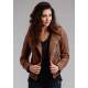 Stetson Ladies Diamond Quilted Motto Style Lamb Leather Jacket