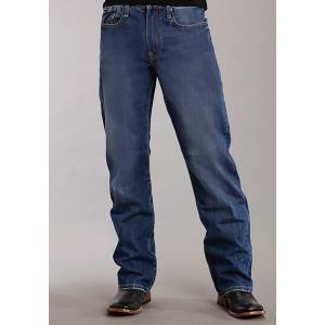 Stetson Mens 1312 Modern Fit Classic Light Wash Denim Jeans