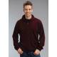 Stetson Mens Original Rugged Wool Sweater Knit Pullover - Wine
