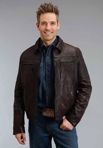 stetson leather jacket mens