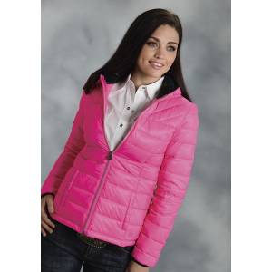 Roper Ladies Parachute Crushable Lightweight Hooded Jacket - Pink
