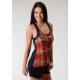 Roper Ladies Prairie Flowers Lace And Jersey Tank Top